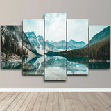 Landscape Canvas Posters Home Decor 5 Pieces Natural Lake Paintings Wall Art Scenery Pictures Modular Living Room Decor Unframed