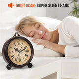 Vintage Hangable Battery Alarm Clock Metal Night Light Super Silent Table Desk Quartz Clock Time For Bedroom Bedside Desk Shelf