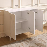 Kitchen Sideboard Buffet Cabinet with 3 Doors, Farmhouse Kitchen Storage Cabinet with Adjustable Shelves, Modern Coffee BarCabin