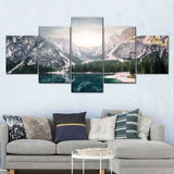 Landscape Canvas Posters Home Decor 5 Pieces Natural Lake Paintings Wall Art Scenery Pictures Modular Living Room Decor Unframed