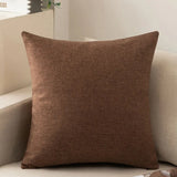 Scandinavian ins style solid colour pillow cover heavy cotton linen living room sofa cushion winter waist pillow case
