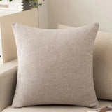 Scandinavian ins style solid colour pillow cover heavy cotton linen living room sofa cushion winter waist pillow case