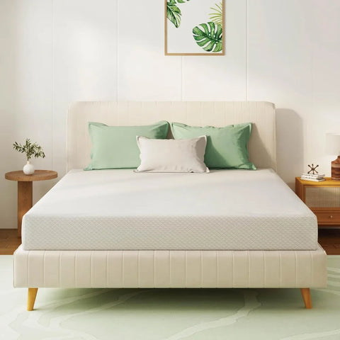 Mattress 8 Inch Green Tea Memory Foam Mattress for Cool Sleep & Pressure Relief, Fiberglass Free, Bed in a Box