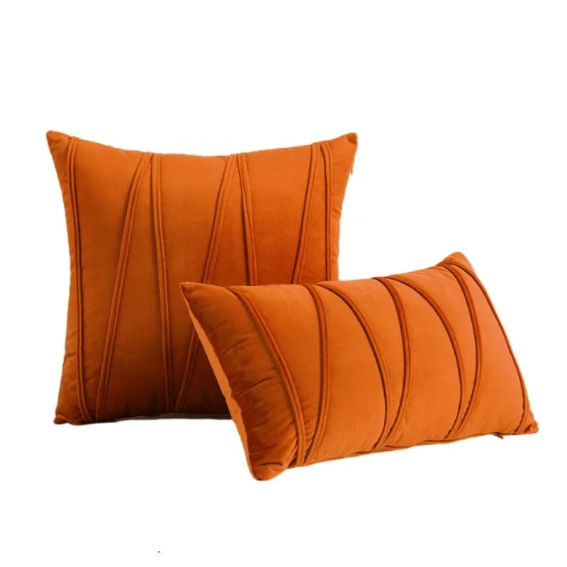 30x50cm 45x45cm 50x50cm Stripe Velvet Throw Pillow Cover Boho Farmhouse Orange Cushion Cover Modern Throw Square Cozy Pillowcase