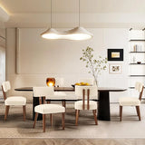 Mid Century Modern Upholstered Side Chairs with Curved Backrest for Kitchen, Dining Room, Restaurant