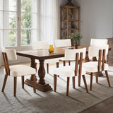 Mid Century Modern Upholstered Side Chairs with Curved Backrest for Kitchen, Dining Room, Restaurant