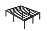 14 Inch High,Bed Frame Platform,Metal Bed,Heavy Duty Steel Slat Mattress Foundation,Easy Assembly,No Noise and Shaking,Black
