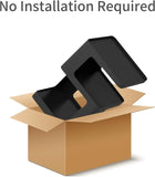 Black Modern Side Table, 3-Tier Metal NightStand with Storage, End Table Living Room, Small Night Stand for Bedroom