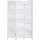 3 Panel Room Divider Wood Privacy Screen 5.75 Ft Indoor Folding Portable Screen