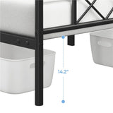 Durable Metal Bed Frame with Headboard Footboard Twin XL Supports 350lbs Underbed Storage Easy Maintenance No Box Spring