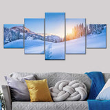 Landscape Canvas Posters Home Decor 5 Pieces Natural Lake Paintings Wall Art Scenery Pictures Modular Living Room Decor Unframed