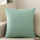 Scandinavian ins style solid colour pillow cover heavy cotton linen living room sofa cushion winter waist pillow case
