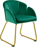 Flower Shaped Makeup Chair Vanity Chair with Golden Metal Legs for Living Room/Makeup Room/Bedroom/Home Office/Kitchen