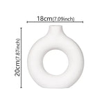 Flat Minimalist Simple Vase Donut Shape Single Flower Pot Home Wedding Decoratio Hollow Ornaments Circle Flower Arrangement Vase