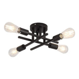 Modern Ceiling Light Black Iron Chandelier Fixture Semi embedded Pendant Lighting Kitchen Balcony Stairs Study Corridor