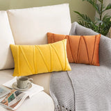 30x50cm 45x45cm 50x50cm Stripe Velvet Throw Pillow Cover Boho Farmhouse Orange Cushion Cover Modern Throw Square Cozy Pillowcase