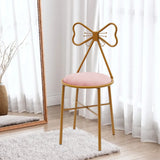 Butterfly Backrest Chair Velvet Accent Chair Soft Flannelette Cushion Vanity Stool Elegant Dining/Lounge Chair