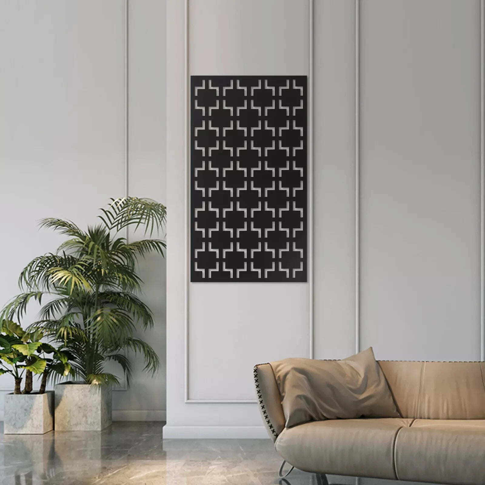 Decorative Laser Cut Privacy Screen Panel – Wall Mount Metal Privacy Fence