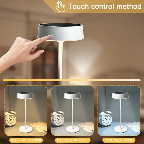 Waterproof Solar Table Lamp LED Night Light Stepless Dimming Outdoor Lighting Solar Led Desk Lamp For Balcony Garden Solar Lamps