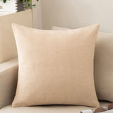 Scandinavian ins style solid colour pillow cover heavy cotton linen living room sofa cushion winter waist pillow case