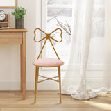 Butterfly Backrest Chair Velvet Accent Chair Soft Flannelette Cushion Vanity Stool Elegant Dining/Lounge Chair