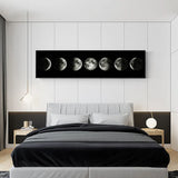 Black and White Moon Phase Posters, Aesthetic Canvas Prints, Painting Wall Picture for Living Room, Bar, Cafe, Home Decor