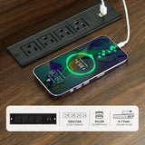 Television Stand with Power Outlets for Living Room, Fluted TV Stand LED Light for 65/55 Inch TV, Modern Entertainment Center TV