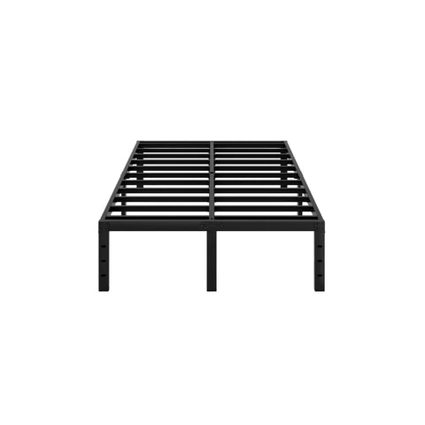 14 Inch High,Bed Frame Platform,Metal Bed,Heavy Duty Steel Slat Mattress Foundation,Easy Assembly,No Noise and Shaking,Black