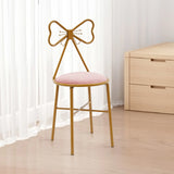 Butterfly Backrest Chair Velvet Accent Chair Soft Flannelette Cushion Vanity Stool Elegant Dining/Lounge Chair