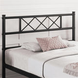Durable Metal Bed Frame with Headboard Footboard Twin XL Supports 350lbs Underbed Storage Easy Maintenance No Box Spring