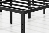 14 Inch High,Bed Frame Platform,Metal Bed,Heavy Duty Steel Slat Mattress Foundation,Easy Assembly,No Noise and Shaking,Black