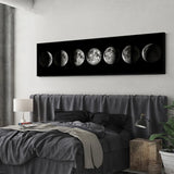 Black and White Moon Phase Posters, Aesthetic Canvas Prints, Painting Wall Picture for Living Room, Bar, Cafe, Home Decor