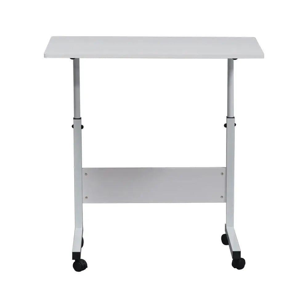 Removable E1 15MM Chipboard & Steel Side Table with Baffle – Modern White Design