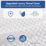 Extra Firm Twin Size Mattress 8Inch with Tencel Cover,CertiPUR-US High Density Bed-Mattress in Box for Back Pain in USA75''x39''