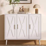 Kitchen Sideboard Buffet Cabinet with 3 Doors, Farmhouse Kitchen Storage Cabinet with Adjustable Shelves, Modern Coffee BarCabin