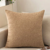 Scandinavian ins style solid colour pillow cover heavy cotton linen living room sofa cushion winter waist pillow case