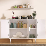 Kitchen Sideboard Buffet Cabinet with 3 Doors, Farmhouse Kitchen Storage Cabinet with Adjustable Shelves, Modern Coffee BarCabin