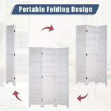 3 Panel Room Divider Wood Privacy Screen 5.75 Ft Indoor Folding Portable Screen