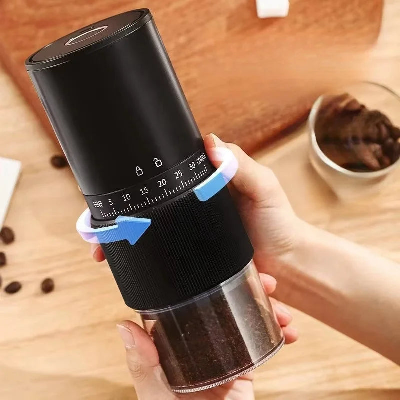 New Portable Electric\Manual Coffee Bean Grinder Household 30 Gears Externally Adjustable Coffee Machine Rechargeable Grinders