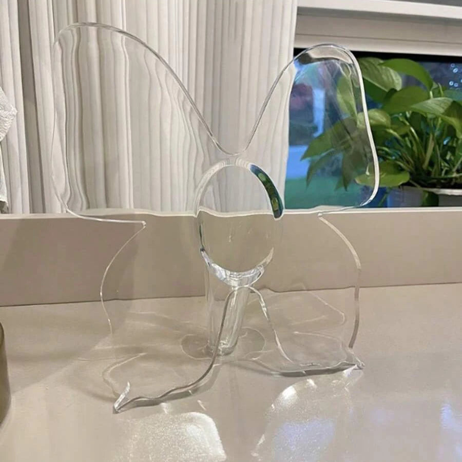 Frame Flower Vase - Clear Acrylic Vase for Flowers, Modern Art Vases for Home Decor, Decorative Vases for Desktops Bookshelf