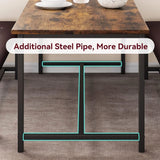 Dining Table Set for 4, Kitchen Table with Upholstered Bench, Rectangular Dining Room Table Set with 2 Benches, 3 Piece Kitchen