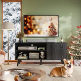 TV Stand for 55 Inch TVs, Entertainment Center with Storage Cabinet, Mid-Century TV Stands for Living Room and Bedroom, 50"