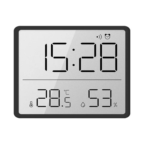 Multi-functional Desk Refrigerator Wall Mounted Large Screen Date Temperature Humidity Display Magnetic LCD Digital Alarm Clock