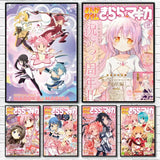 Puella Magi Madoka Magica Pink Girl Poster Sticky Wall Art Printing Waterproof Home Living Bed Room Bar Aesthetic Decor