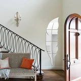 3D Dancing Feathers Mirror Wall Stickers DIY Art Atmosphere Home Shining Wall Stickers House Decoration Living Room Decoration