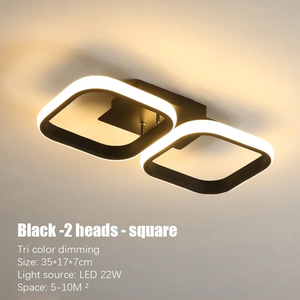 Nordic LED Ceiling Lamp Chandelier for Living Room Corridor 20W 30W Square Round LED Ceiling Light for Kitchen Home Lighting