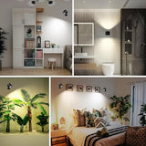 LED Wall Sconces Light Touch Control Double Head Wall Lamp 360 Rotatable 3Colors Wall Lights Wireless Night Lights For Bedroom