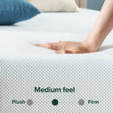 8 Inch Green Tea Cooling Memory Foam Mattress [New Version], Twin, Fiberglass Free, Medium Firmness, Cooling Gel Foam