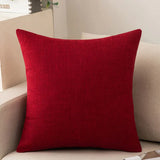 Scandinavian ins style solid colour pillow cover heavy cotton linen living room sofa cushion winter waist pillow case