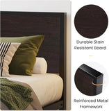 Queen Bed Frame with Headboard, Heavy Duty Platform Base with Under-Bed Storage, Solid Metal Construction, No Box Spr